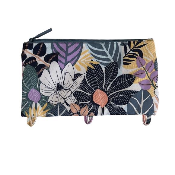 Vera Bradley Floral Zip Pencil Pouch 10" x 5.5" School Work Binder Planner Boho - Picture 1 of 6